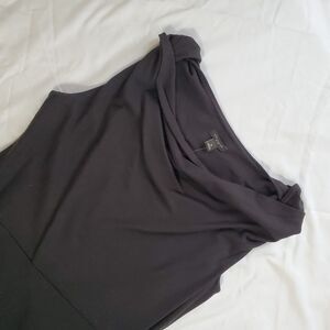 Ann Taylor Sleeveless Flowy Black Midi-Dress - Medium - Soft, Comfy, Elegance